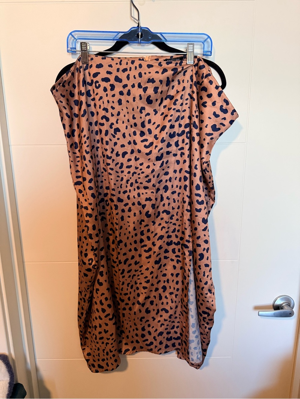 Nasty Gal Brown & Black Leopard Midi Skirt